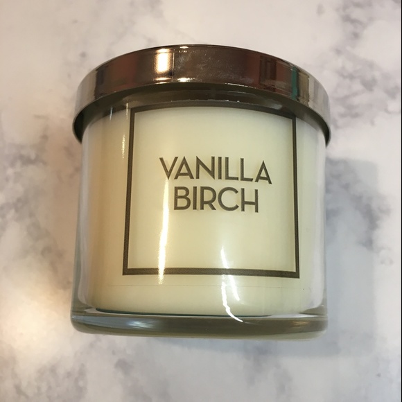 Bath Body Works Vanilla Birch Tester Candle Nwt